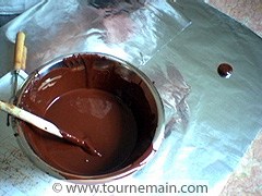 Trempage dans le chocolat - étape 1